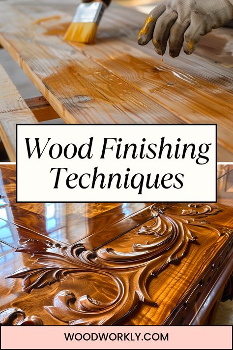 Elevate your woodworking projects with our comprehensive guide! Learn essential wood finishing techniques, including staining, varnishing, and sealing, to achieve professional results. Unlock the secrets of beautiful woodwork with Woodworkly. #WoodFinishing #WoodworkingTips Wood Wax Finish Diy, How To Restain Wood Furniture Without Sanding, How To Remove Polyurethane From Wood, Best Way To Apply Stain To Wood, How To Prepare Wood For Painting, How To Prep Wood Furniture For Painting, Wood Staining Techniques, Revamping Furniture, Wood Finishing Techniques