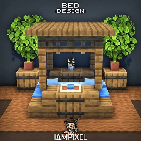 Minecraft Beds, Minecraft Bed Ideas, Minecraft Bedding, Minecraft House Interior, Minecraft Bed, Interior Minecraft, Minecraft Interior, Minecraft Interior Design, Minecraft House Plans