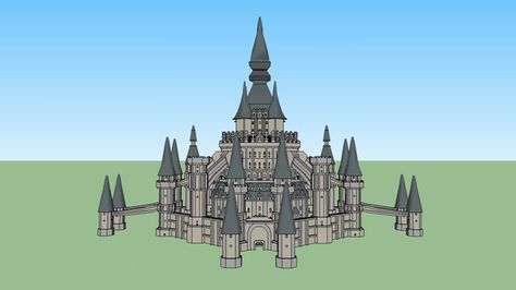 Hyrule Castle: Twilight Princess 2.0 - 3D Warehouse Hyrule Castle Minecraft, Hyrule Castle Tattoo, Images For Bloxburg, Fantasy Castle Minecraft, Zelda Landscape, Mc Castle, Minecraft Castle Ideas, Zelda Map, Castle Minecraft