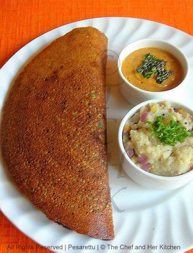 THE CHEF and HER KITCHEN: MLA Pesarattu ..aka.... Upma Pesarattu....Andhra's Signature Recipe Pesarattu Recipe, Desi Breakfast, Instant Dosa Recipe, Dosa Chutney, Pregnancy Recipes, Indian Thali, Andhra Recipes, Upma Recipe, Indian Veg Recipes