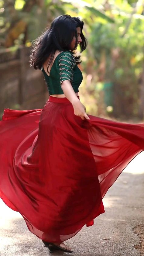 Skirt and top design -  #Design #Skirt #Top Kerala Style Skirt And Top, Traditional Skirt And Top, Skirt And Crop Top Indian, Indian Skirt And Top, Skirt And Top Indian, Long Skirt Top Designs, Onam Outfits, Dress Designs For Stitching, Long Skirt And Top