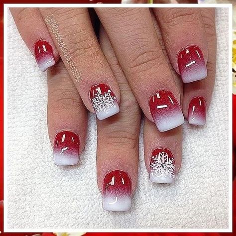 Red And White Nails, Fancy Nails Designs, Christmas Gel Nails, Nails Red, Christmas Nails Acrylic, Short Acrylic Nails Designs, Nail Designs Glitter, Dip Powder Nails, Dipped Nails