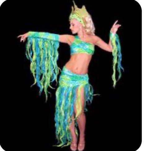 Mermaid Costume Makeup, Under The Sea Costumes, Sea Creature Costume, The Little Mermaid Musical, Sea Costume, Candy Girls, Mermaid Halloween Costumes, Vegas Showgirl, Fish Costume