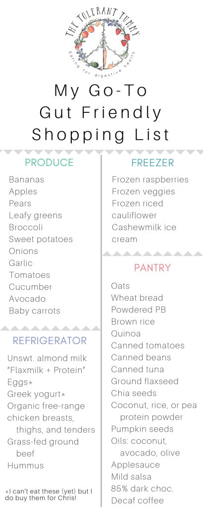 My Go-To Gut Friendly Grocery List - The Tolerant Tummy Healthy Gut Recipes, Gut Health Diet, Gut Healing Recipes, Creamed Onions, Gut Health Recipes, Baking Soda Beauty Uses, Healing Recipes, Aip Diet, Frozen Veggies