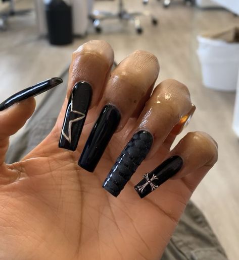 French Tip Styles, Black French Tip Nail, Black French Tip, French Tip Nail Art, Punk Nails, Drip Nails, Grunge Nails, Dope Nail Designs, Long Acrylic Nails Coffin