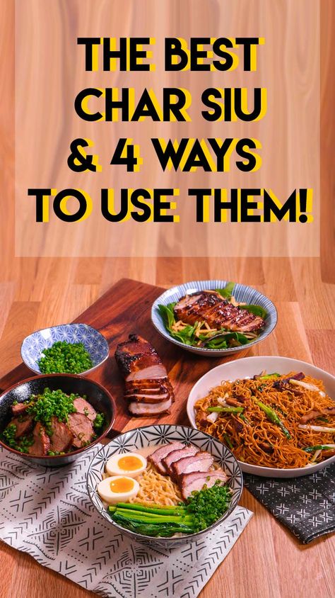 The BEST Char Siu and 4 Quick Ways to Use Recipe and Video Char Siu Pork Ramen, Char Sui Pork, Char Siu Chicken, Char Sui, Char Siu Bao, Siu Bao, Char Siew, Char Siu Pork, Seonkyoung Longest