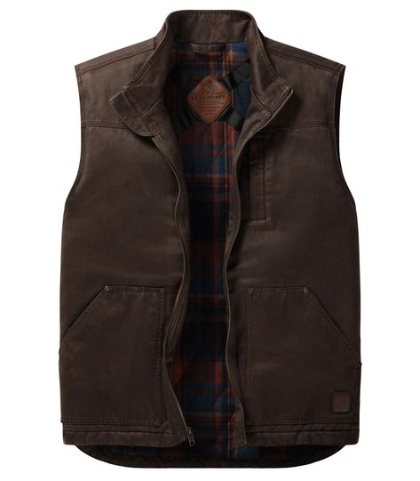 Stay safe and comfortable with our Men's Concealed Carryl Journeyman Vest. Made from durable  water-resistant waxed cotton  it features a drop tail hem for extra coverage and adjustable holsters with magazine pockets for convenient storage. Men’s Vests, Men’s Vest, Mens Outdoor Vest, Mens Room, Felt Cowboy Hats, Lightweight Vest, Outdoor Vest, Dream Style, Casual Vest