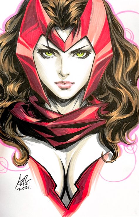 Scarlet Witch by Artgerm | Stanley Lau * Stanley Lau, Stanley Artgerm, Marvel Characters Art, Scarlet Witch Marvel, Scarlett Witch, Arte Dc Comics, Marvel Comic Character, Comics Girls, Marvel Comics Art