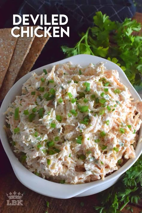 Deviled Chicken - Lord Byron's Kitchen Canned Chicken Appetizers, Chicken Breast Appetizers, Deviled Chicken, Chicken With Zucchini, Turkey Meals, Eid Recipes, Chicken Salad Sandwich Recipe, Chicken Salad Recipe Easy, Moms Recipes