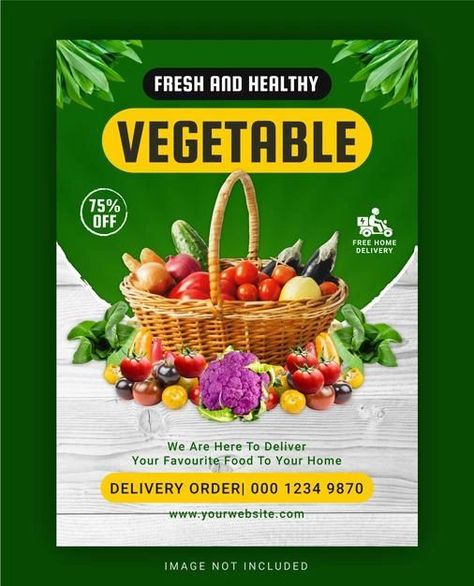 Popsicles Packaging, Fruit And Veg Shop, Holiday Flyer Design, Vegetable Shop, Vegetable Design, Healthy Vegetable, Restaurant Flyer, Fruit Shop, Luxury Food