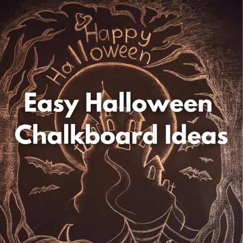 9 Easy Halloween Chalkboard Ideas For Sustainable Halloween Decor - Sustain Life Journal Chalk Art Halloween Ideas, Halloween Chalkboard Art Diy, Trick Or Treat Chalkboard Ideas, Halloween Mural Ideas, Fall Chalkboard Art Diy Easy, Halloween Chalkboard Ideas Chalk Art, Halloween Chalk Art Easy, Thanksgiving Chalkboard Art Easy, Spooky Chalkboard Art