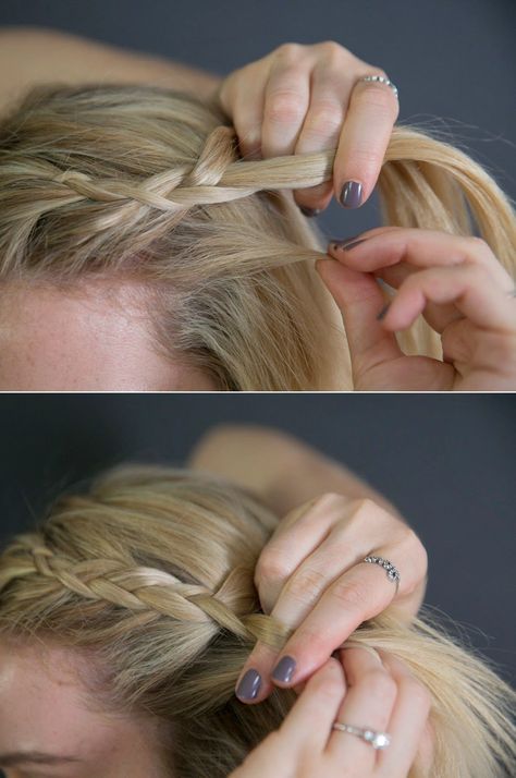 Easy Side Braids for Long Hair. Mini braids along face. Step-by-Step hair tutorial. Easy hairdo for short hair and an easy hairdo for long hair. #hair #bbloggers Short Hairstyles For Short Hair, Hair Braid Tutorials, Curling Hairstyles, Side Braid Tutorial, Easy Side Braid, Side Braids For Long Hair, Cute Side Braids, Easy Short Hairstyles, French Braids Tutorial