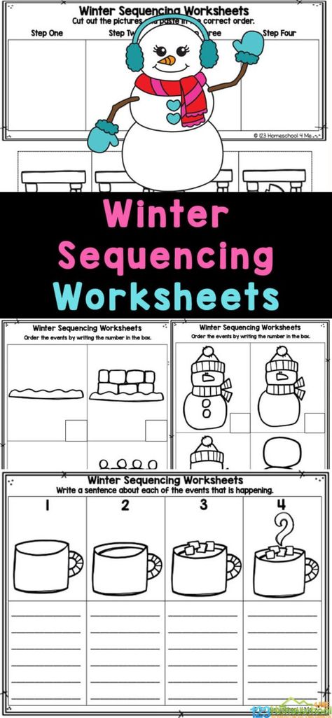 Sneak in some fun learning with these free printable sequencing worksheets for preschoolers and kindergartners! Simply print the springtime free sequence worksheets and help children put the various activities in sequential order. This is a great math and literacy skill that is easy to practice! Story Sequencing Pictures Free Printable, Fun Preschool Worksheets, Free Kindergarten Printables, Free Math Printables, Counting Activities Preschool, Worksheets For Preschoolers, Preschool Sight Words, Sequencing Pictures, Sequencing Worksheets