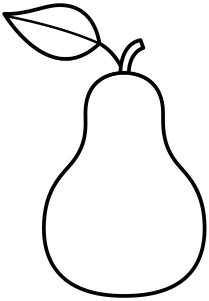 Pear Template Free Printable, Pear Craft, Pear Drawing, Montessori Crafts, Octopus Crafts, August Crafts, Vegetable Coloring Pages, Pear Art, Drawings For Boyfriend