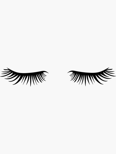 "Lashes" Sticker by mlroos | Redbubble Eye Lashes Wallpaper, Lash Tattoo Ideas, Eye Lash Drawing, Lashes Clipart, Lash Drawing, Cartoon Lashes, Lashes Illustration, Lash Stickers, Lashes Drawing