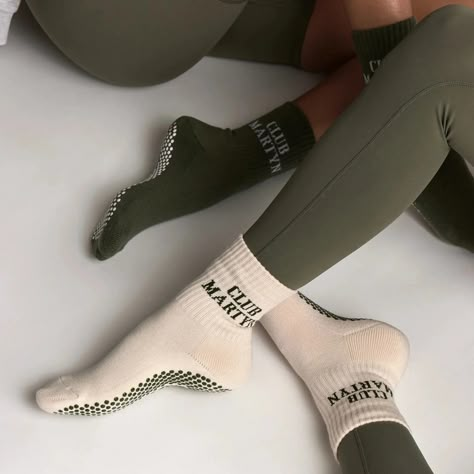 Signature Crew - Grip Sock - Club Martyn - simplyWORKOUT – SIMPLYWORKOUT Cute Pilates Socks, Pilates Socks Aesthetic, Gym Socks, Socks Gym, Pilates Outfit, Socks Aesthetic, Pilates Socks, Sock Design, Socks Design