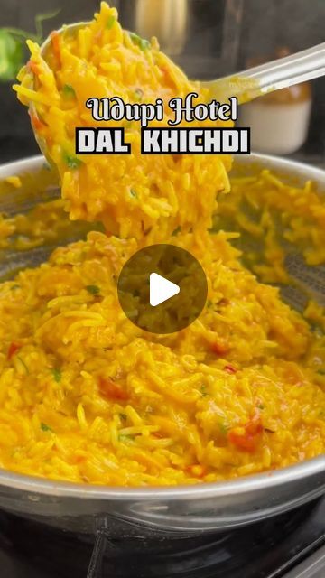 Food  Blast on Instagram: "Weather in Bangalore calls for some Udupi Hotel style Dal Khichdi 😍♥️.  So creamy and delicious 🤤.  Save the reel to try it later.   Note:  Boil 1/3cup moong dal with some turmeric and mash completely .  Boil 3/4 cup Basmati rice and keep it aside.  Ginger garlic paste is 1tsp. By mistake typed 1tbsp.   #tasty #yummy #dalkhichdi #khichdi #ricerecipes #recipereels #reels #reelitfeelit #reelsvideo #foodreels #foodvideo #foodporn #foodblogger #goodfood" Moong Dal Khichdi, Dal Khichdi, Ginger Garlic Paste, Moong Dal, Garlic Paste, Hotel Style, Basmati Rice, Rice Dishes, Rice Recipes