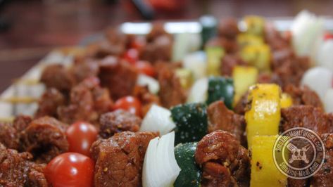 Smoked Sirloin Shish Kabobs Shishkabobs Recipe, Grilled Kabob Recipes, Shish Kabob, Smoked Recipes, Steak Marinade Recipes, Smoked Turkey Recipes, Shish Kabobs, Smoker Cooking, Smoked Food