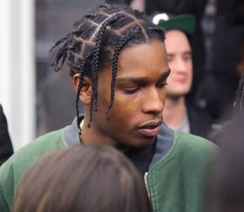 Asap Rocky Hair, Asap Rocky Braids, Scott Travis, New Braided Hairstyles, Hairstyles Styles, Hairstyle Names, Shorter Hair, Men Haircut, Elegant Beauty