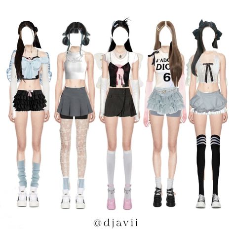 K Pop Group Outfits, Kpop Group Outfits 5 Members, 5 Member Girl Group Outfits Y2k, 5 Member Kpop Girl Group Outfits, 5 Outfits Kpop, Kpop Stage Outfits 5 Members, 5 Member Stage Outfit, Kpop Outfits Png, 5 Member Outfits