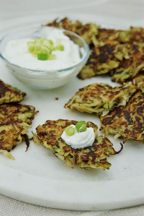 Zucchini Scallion Potato Latke Zucchini Latkes, Potato Latke, Large Zucchini, Potato Latkes, Nut Milk Bag, Paleo Breakfast, Russet Potatoes, Nut Milk, White Onion