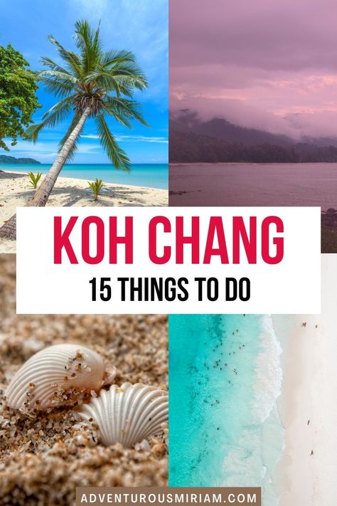 🏝 Get ready to be wowed by the 15 unique things to do in Koh Chang, Thailand! Dive into turquoise waters, explore hidden beaches, and immerse yourself in local culture. Your unforgettable adventure awaits! 💙 Koh Chang Thailand, Koh Chang, Koh Lanta, Hidden Beach, Southeast Asia Travel, Asia Destinations, Island Getaway, Turquoise Water, East Asia