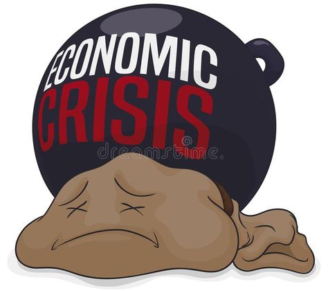 Economic Crisis Poster, Economic Crisis Illustration, Recession Illustration, Bag Vector Illustration, Doddle Art, Economic Crisis, Wrecking Ball, Killing It, Money Bag