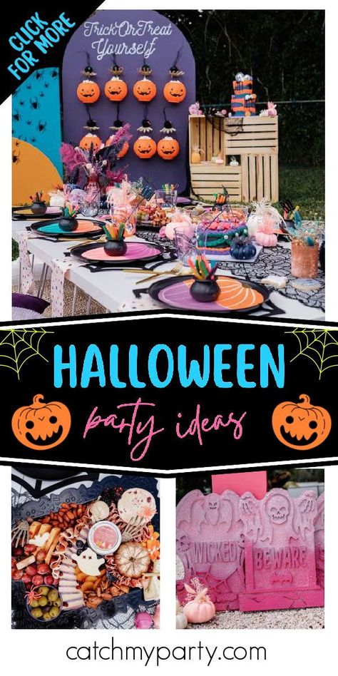 Check out this creepy Halloween Soiree! The party food is fantastic! See more party ideas and share yours at CatchMyParty.com 10th Birthday Halloween Party, Halloween Birthday Party Favors, October Birthday Parties, Teen Halloween Party, Haunted House Halloween Party, Halloween Countdown Calendar, Halloween Themed Birthday Party, Halloween Bingo, Birthday Party Treats