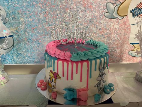 Bugs Or Lola Gender Reveal Cake, Lola And Bugs Bunny Gender Reveal Cake, Bugs And Lola Gender Reveal Ideas, Lola And Bugs Bunny Gender Reveal Ideas, Bugs Or Lola Gender Reveal Ideas, Gender Reveal Ideas Lola And Bugs, Gender Reveal Lola And Bugs, Space Jam Gender Reveal Ideas, Bugs Bunny And Lola Gender Reveal