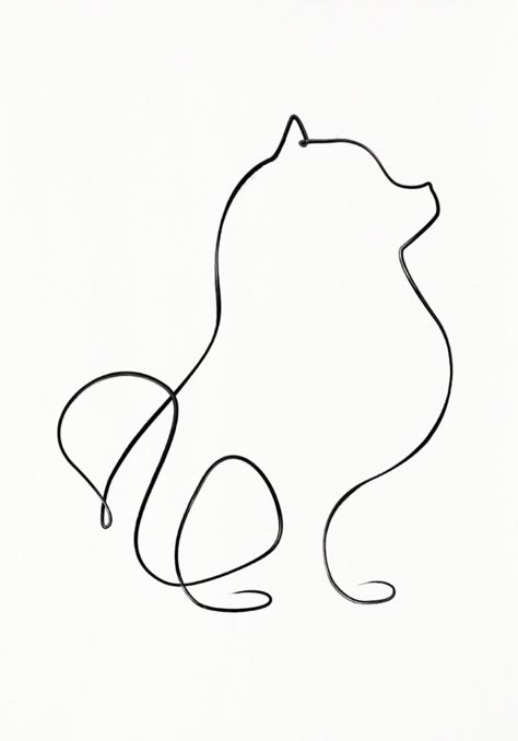 Black Pomeranian Drawing, Pomeranian Tattoo Outline, Pomeranian Drawing Simple, Pomeranian Line Art, Pomeranian Puppy Drawing, Pomeranian Embroidery, Pomeranian Outline, Pomeranian Tattoo, Pomeranian Drawing