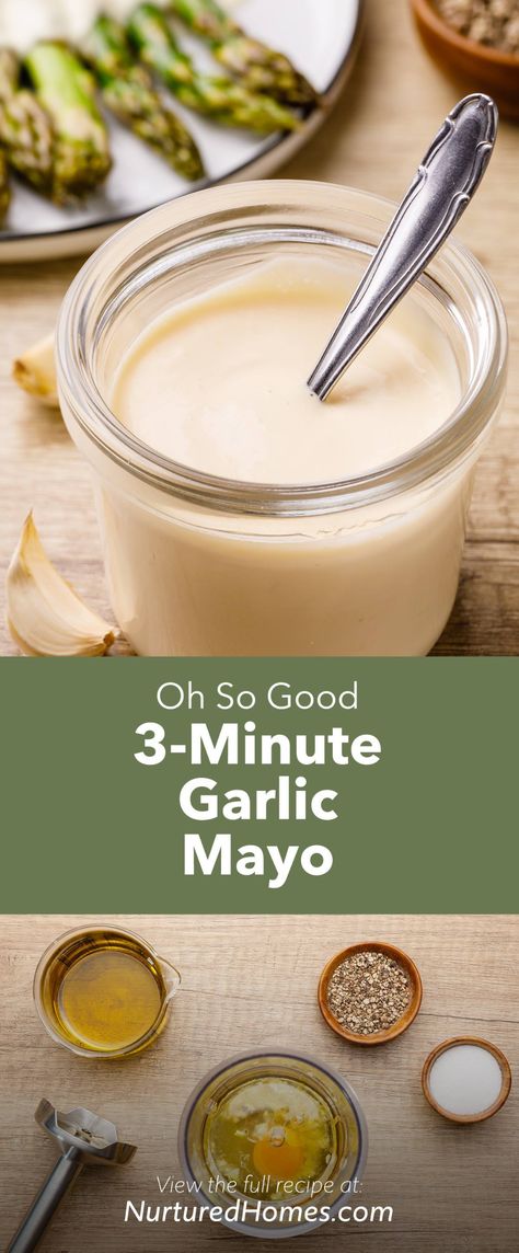 How To Make Garlic Mayo, Garlic Mayonnaise Recipe, Garlic Mayo Recipe, Freezing Produce, Diy Condiments, Garlic Mayonnaise, Lebanese Garlic Sauce, Homemade Mayonnaise Recipe, Homemade Pie Recipes