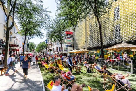 Pedestrian Street Design, Jane Jacobs, Linear Park, Commercial Street, Pedestrian Street, Mix Use Building, Public Realm, Life Quality, Street Performance