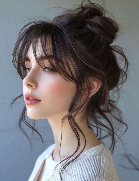 Haircut Tip, Classic Hairstyles, Long Hair With Bangs, Sleek Hairstyles, Asian Hair, Trendy Short Hair Styles, Elegant Hairstyles, Curly Hair Styles Naturally, Trendy Hairstyles