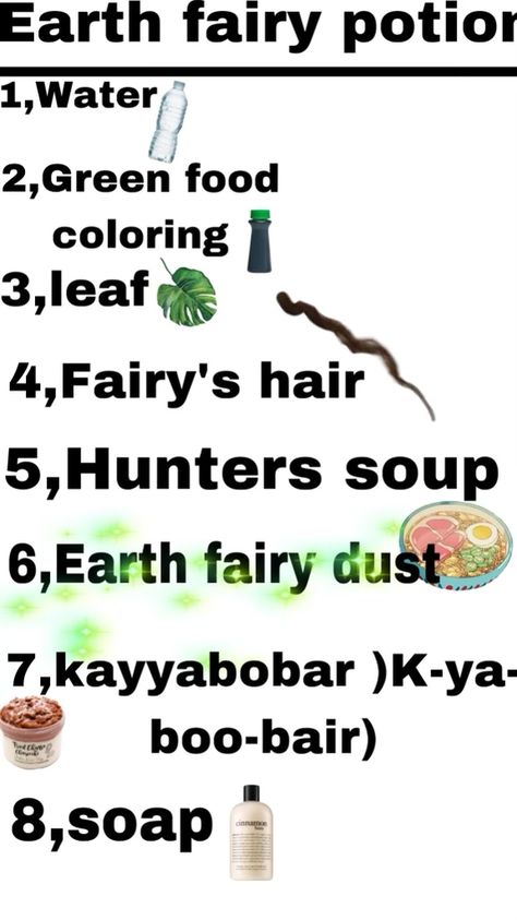 Fairy Potion Recipes, Fairy Roleplay, Fae Magick, Potions For Kids, Fairy Potion, Fairy Spells, Herbal Witch, Fairy Pin, Earth Fairy