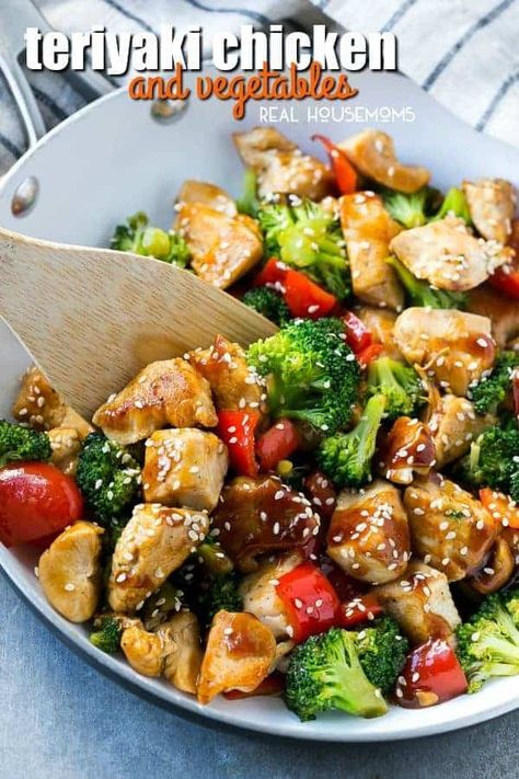 WEEKLY MENU PLAN (#105) Teriyaki Chicken And Vegetables, Easy Healthy Chicken Recipes, Easy Healthy Chicken, Teriyaki Chicken Stir Fry, Teriyaki Sauce Recipe, Healthy Chicken Recipes Easy, Delicious Clean Eating, Diner Recept, Homemade Teriyaki Sauce