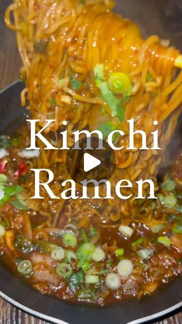 Edgardo E Jose on Instagram: "Kimchi Ramen 🍜 ( full recipe )   Easiest Kimchi ramen recipe you’ll ever try !   Ingredients:  - ramen noodles  - kimchi @bibigousa ⬅️ FOLLOW  - cilantro  - green onion  - sweet soy sauce  - egg  - lime  - ramen seasoning packet  - Thai chili pepper   #kimchisoup #kimchiramen #ramen🍜" Ramen Kimchi, Chili Lime Ramen, Kimchi And Ramen, Ramen Kimchi Noodle Soups, Spicy Kimchi Ramen, Kimchi Ramen, Soy Sauce Eggs, Ramen Seasoning, Thai Chili Pepper