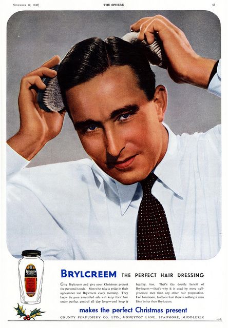 Brylcreem, the Perfect Hair Dressing by paul.malon, via Flickr 1940s Mens Hair, Brylcreem Hairstyles, Short Back And Sides, 1940s Mens Fashion, Hairstyle For Prom, 40s Hairstyles, 1950s Hairstyles, 50s Hairstyles, 1940s Hairstyles