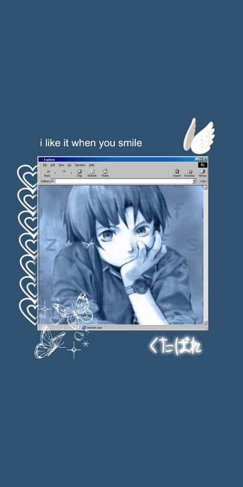 Lain Iwakura Wallpaper, Serial Experiments Lain Wallpapers, Animecore Wallpaper, Lain Wallpaper, Cybercore Y2k, Lain Iwakura, Animecore Webcore, Serial Experiments Lain, Sea Wallpaper