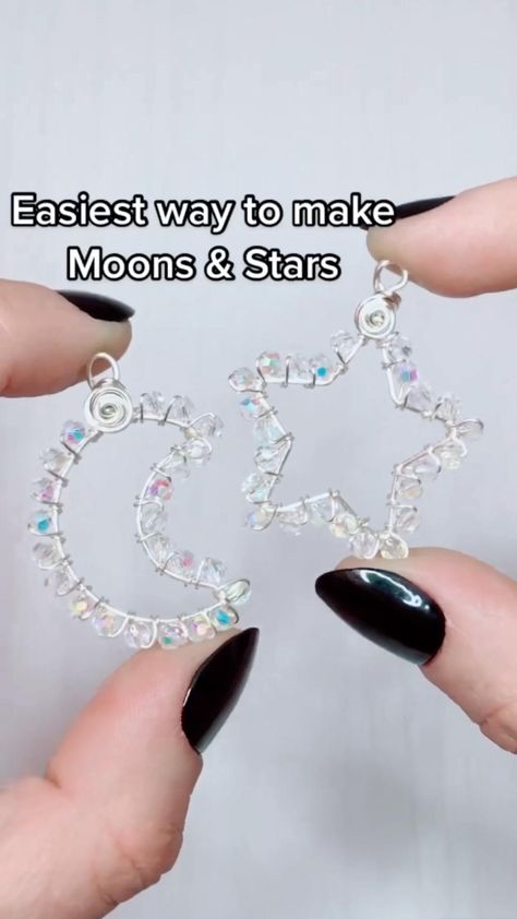 Difficulty: Easy

 

Tools
 • 20 gauge wire
 • Basic wire wrapping tool kit How To Use Beading Wire, 24 Gauge Wire Jewelry, Diy Moon Jewelry, Wire Wrapped Moon Tutorial, Space Jewelry Diy, Diy Moon Earrings, 20 Gauge Wire Jewelry, Wire Crafts Tutorial, Star Wire Wrap