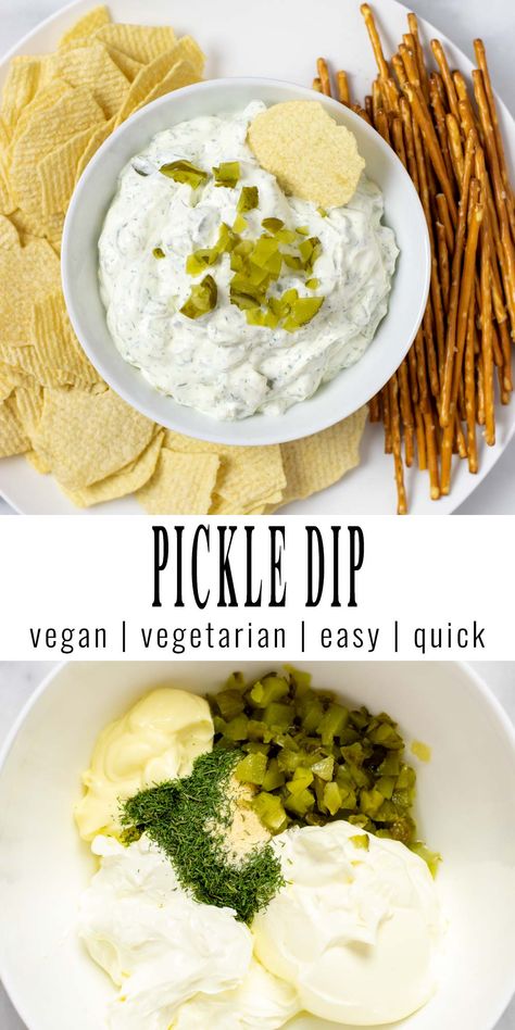 Dill Pickle Dip With Cottage Cheese, Cottage Cheese Dill Pickle Dip, Cottage Cheese Pickle Dip, Cottage Cheese And Pickles, Cottage Cheese Dill Dip, Reunion Recipes, Dill Pickle Dip Recipe, Pickle Dip Recipe, Vegan Dip Recipes