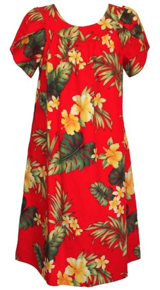 RJC Petal Muu Muu, Red Summer Hibiscus, Hawaiian Muumuu, Petal Sleeves, Floral Dress Outfits, Hot Clothes, Muumuu Dress, Family Tent, Floral Dress Casual, Hibiscus Tea