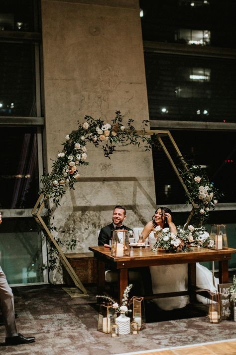 Birch Wedding Arch, Hexagon Arch, Sweetheart Table Backdrop, Beach Wedding Arch, Hexagon Wedding, Sweetheart Table Decor, Sweetheart Table Wedding, Library Wedding, Wedding Arch Flowers