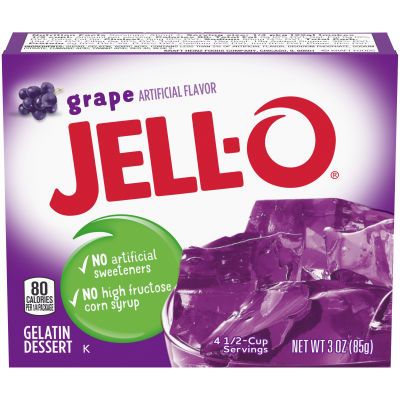 Jell-O Grape Gelatin Dessert 3 oz Box - My Food and Family Dessert For Kids, Dessert Mix, Instant Dessert, Jello Gelatin, Rainbow Layer Cakes, Jello Shot, Gelatin Dessert, Tasty Dessert, Strawberry Jello