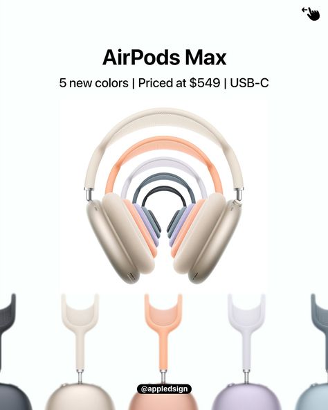 What’s your favorite new AirPods Max color? _______ #airpods #airpodsmax #airpodsmax2 #appleairpods #refinedsign Air Pods Max Aesthetic, Apple Advertising, New Airpods, Airpods Max, Air Pods, Apple Products, All Colors, Color Me, All The Colors