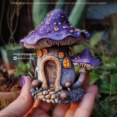 Fairy House Crafts, Egg Shell Art, Clay Fairy House, Mushroom Crafts, Magic Crafts, Clay Fairy, Fairy House Diy, Clay Fairies, Fairy Crafts