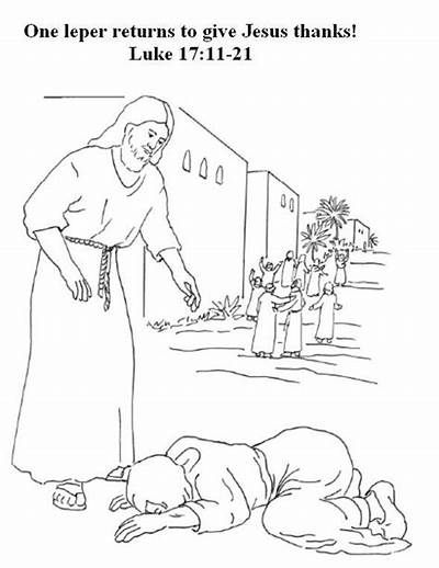 Jesus Teaches Coloring Pages - Jesus heals the 10 lepers | Bible-Printables Thanksgiving Bible Crafts, Sunday School Thanksgiving Crafts, Jesus Teaching, Kids Worksheet, Sunday School Coloring Pages, Christian Preschool, Children's Church Crafts, Youth Groups, Thanksgiving Words