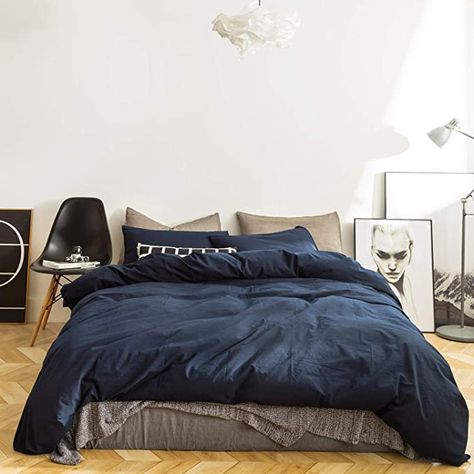 Deep Blue Bedding, Navy Blue Bedding Sets, Navy Duvet Cover, Navy Blue Duvet Cover, Navy Blue Bedding, Teal Duvet Cover, Navy Duvet, Blue Bedding Sets, Grey Sofa Bed