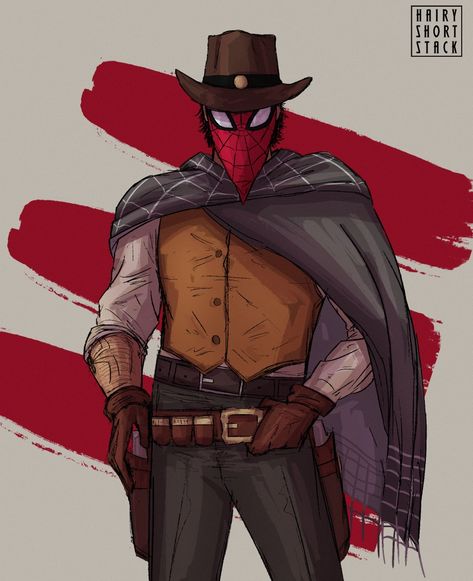 Spiderman Tattoo, Web Slinger, Western Artwork, Fandom Drawing, Cowboy Costume, Spiderman 3, Spiderman Spider, Spiderman Pictures, Marvel Comic Universe