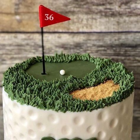 Simple Golf Cake Ideas, Golf Cake Balls, Golf Cakes For Men Birthdays Easy, 40th Birthday Cakes For Men Golf, Golf Inspired Cakes, Golf Birthday Cupcakes, Diy Golf Cake, Golf Grooms Cake Wedding, Golf Baby Shower Cake