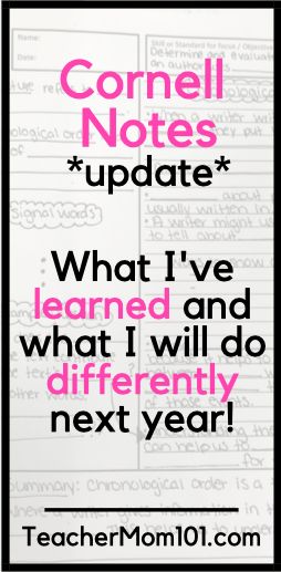 Math Cornell Notes, Class Syllabus, Note Taking Strategies, Note Taking Tips, Teaching Secondary, Cornell Notes, 6th Grade Science, Student Notebooks, Middle School Classroom